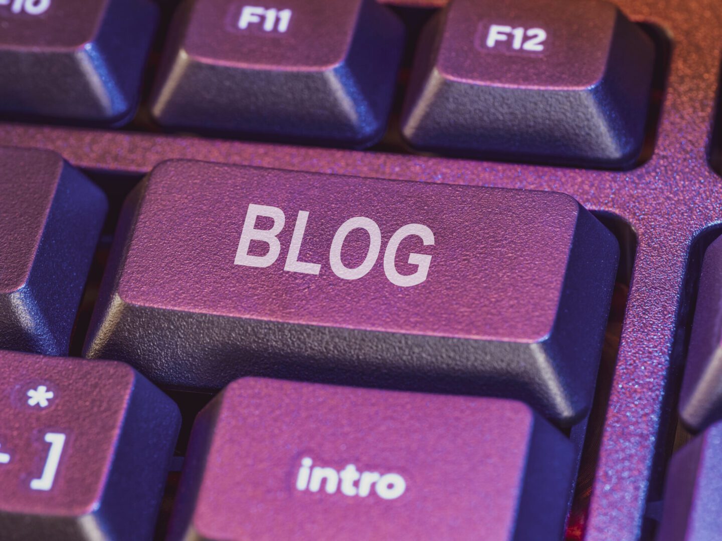 Close-up of the word BLOG written on a computer keyboard